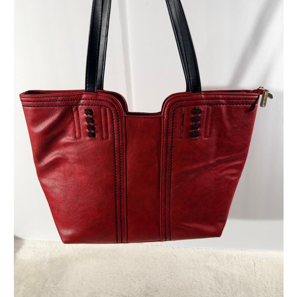Montana West Red Vegan Leather Tote Shoulder Bag Western Style Handbag